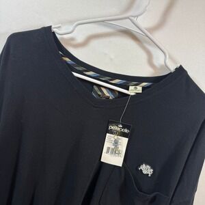 Pelle Pelle Marc Buchanan Mens Black V-Neck Pocket T-Shirt 4XL NWT STRB2